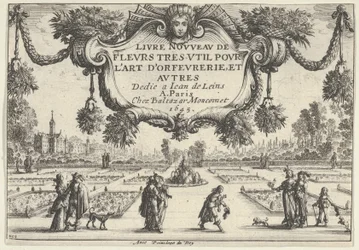 Placa de título, do Novo Livro de Flores Muito Úteis, 1645., 1645.