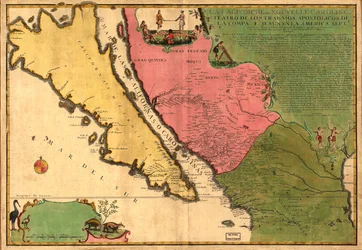 La Californie ou Nouvelle Caroline - teatro das obras, obras apostólicas da Compa. e Jesus in America Septe. LOC 98687119