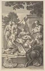 Composição alegórica celebrando as Humanidades, 1695.