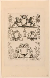 Desenho para brasão, de "Livre de Cartouches"