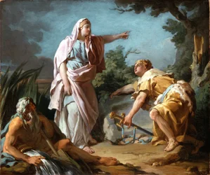 Aethra mostrando a seu filho Theseus o lugar onde seu pai tinha escondido suas armas, 1768