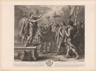 O sinal da cruz aparece no céu para o Imperador Constantino
Crux Constantino imperatori in coelo visa / La croix apparoit dans le ciel a l