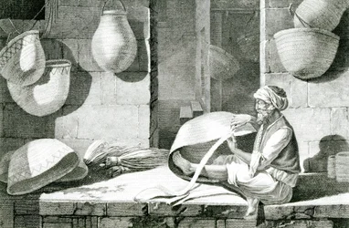 Fabricante de tapetes e tecelão de cestos