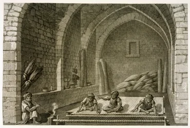 Tecendo um tapete, de Volume II Artes e Ofícios de &39;Descrição do Egito&39;, pub. sob as ordens de Napoleão, 1822