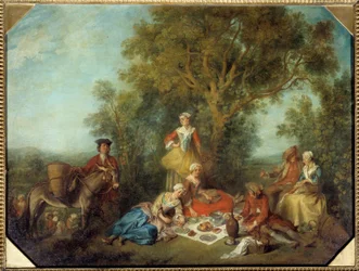 Outono. Pintura de Nicolas Lancret (1690-1743)