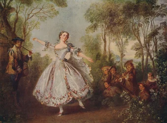 Camargo dançando, 1730, c1915