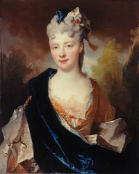 Retrato de Marie Anne de Bourbon-Condé 1678-1718, Duquesa de Vendôme, 1714.