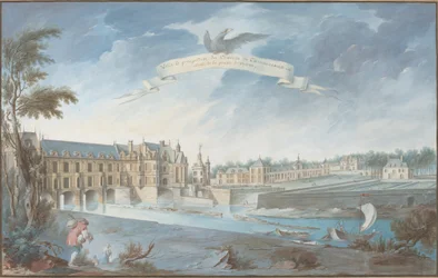 Vista e perspectiva do Chateau de Chenonceaux
