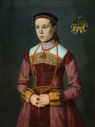 Susanna Stefan, esposa de Wolfgang Furter, início da década de 1560 (óleo sobre tela)