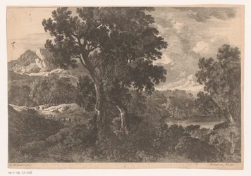 Paisagem montanhosa com árvores