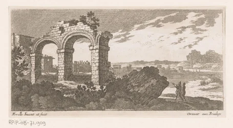 Paisagem com ruína com dois arcos