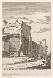 Ruínas de um aqueduto em Roma
Vieux Mur de Rome dit Aquaduc proche la Porte St. Paul (título sobre o objecto)
