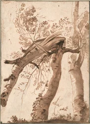 Dois vidoeiros de prata, o primeiro caído, c. 1629