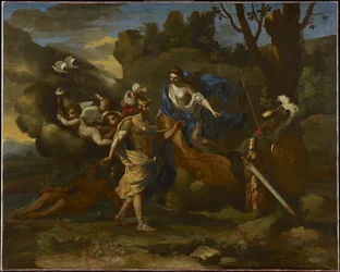 Vênus, Mãe de Enéias, apresentando-lhe as armas forjadas por Vulcano, c.1635 (óleo sobre tela)