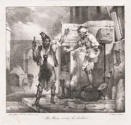 Esboços litográficos de Charlet: Formulário antes de Cor, 1823.