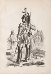 Trajes militares: Granadeiro da Guarda Real, 1814-18.