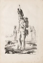 Trajes militares: Infantaria Sargent, 1817-18.