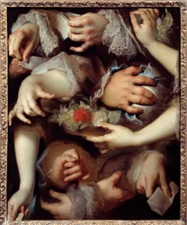 Estudos de mãos. Pintura de Nicolas de Largillière (1656-1746)