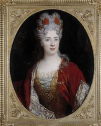 Retrato de uma mulher. Pintura de Nicolas de Largilliere (1656-1746) (óleo sobre tela)