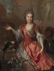 Retrato de uma mulher, possivelmente Madame Claude Lambert de Thorigny..., 1696