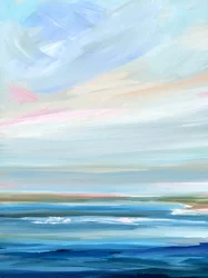 Horizonte Oceânico em Tons Pastel