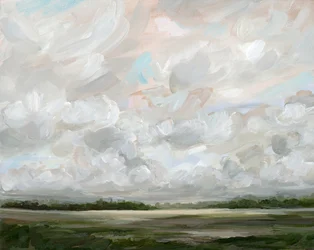 Paisagem serena com nuvens