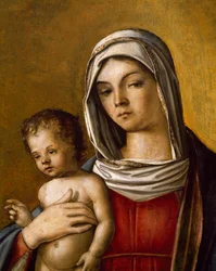 Madonna e Criança, Painel Central do Tríptico com Madonna e Criança, São Alberto e São Sebastião