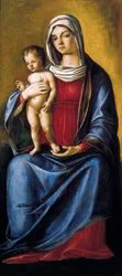 Madonna e Criança, Painel Central do Tríptico com Madonna e Criança, São Alberto e São Sebastião