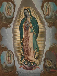 A Virgem de Guadalupe com as quatro aparições, 1773.