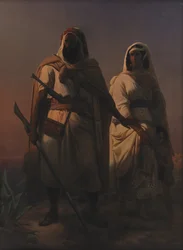 Uma família árabe no deserto
