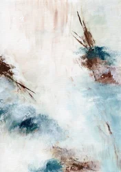 Abstrato em tons terrosos e aquáticos