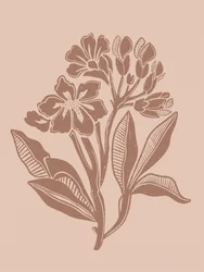 Flores botânicas com tons terrosos