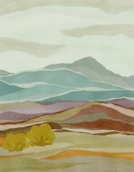 Paisagem montanhosa em camadas