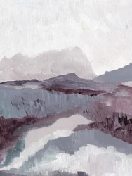 Paisagem montanhosa em tons suaves