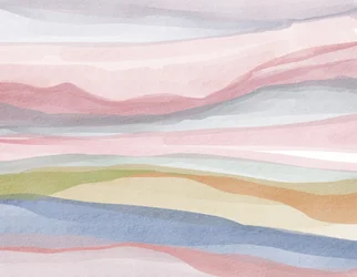 Paisagem em aguarela pastel