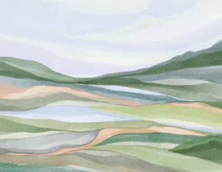 Paisagem serena em camadas