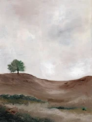 Paisagem com uma árvore solitária