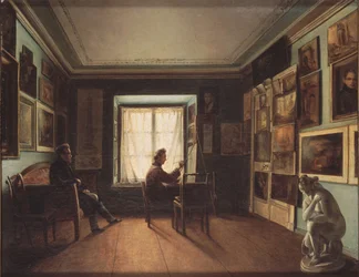 O estúdio dos pintores, década de 1820
