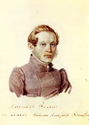 Retrato do decembrista Alexander Belyaev 1803-1887, 1832-1833