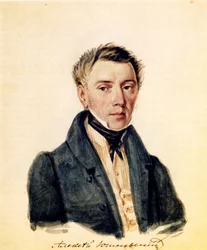 Retrato de dezembrista Alexander Yushnevsky 1786-1844, 1839