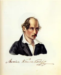 Retrato de Dezembrista Mikhail Kuechelbecker 1798-1859, 1831