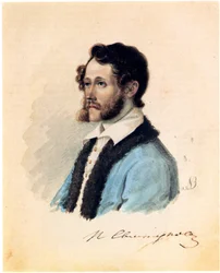 Retrato de Dezembrista Pyotr Svistunov 1803-1889, 1836