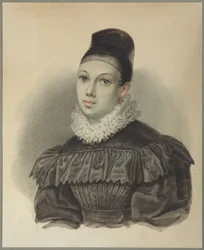 Retrato de Yelizaveta Petrovna Naryshkina 1801-1867, 1832