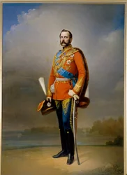 Retrato do Imperador Alexandre II da Rússia (1818-1881) (conhecido como O Libertador). Pintura de Nikolai Andreevich Lavrov (1820-1875), óleo sobre tela