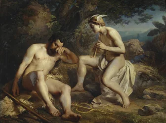 Mercury Lulling Argus para dormir, 1864