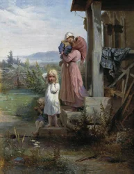 Manhã em uma vila, década de 1880