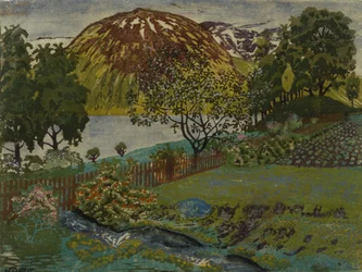 Noite de Junho no Jardim (óleo sobre tela)