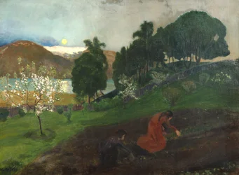 Noite de Primavera no jardim (Trabalho nocturno no jardim)