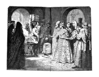 O czar Fiodor III queimou os livros da nobreza russa de 1682, 1880