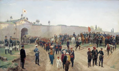 Capitulação turca em Nikopol em 4 de junho de 1877